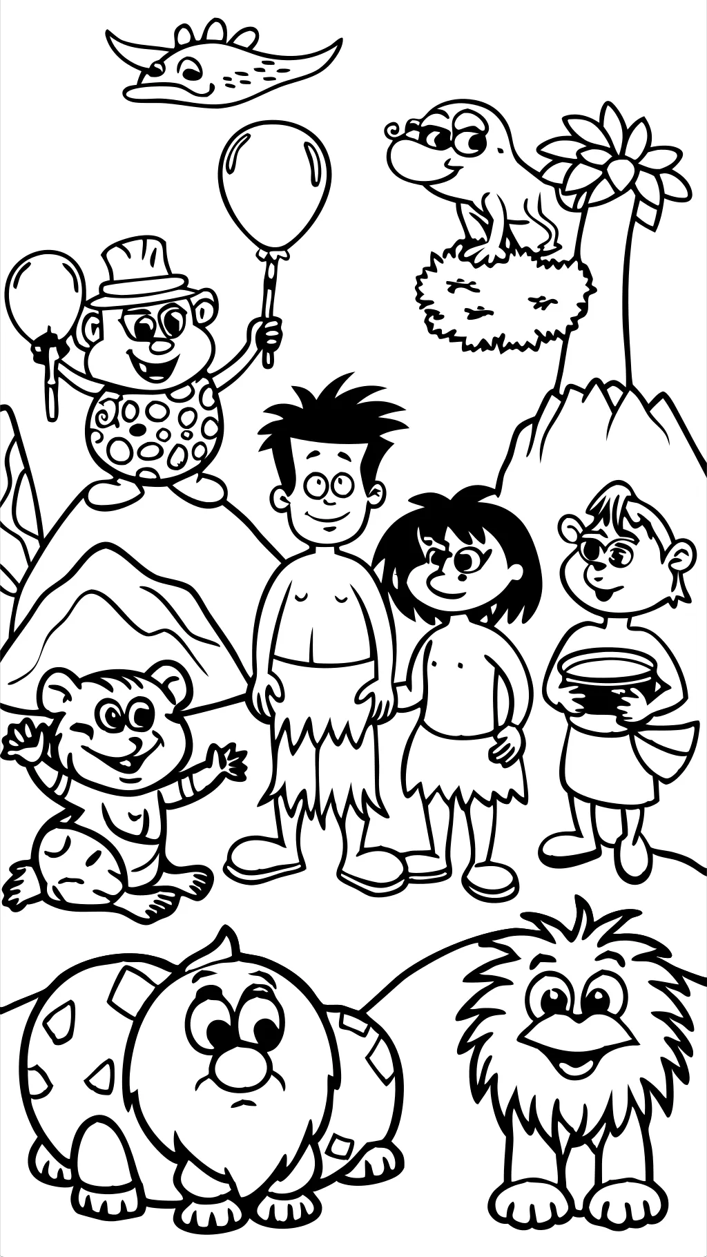 Páginas para colorear de Croods